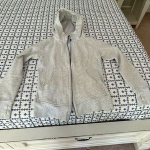 Lululemon Women’s Full Zip Scuba Hoodie Size 6 Light Heather Gray